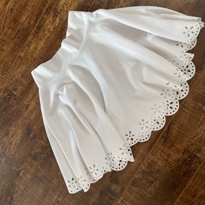Really beautiful white cutout skater skirt